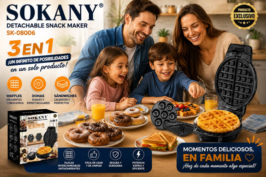 🧇✨ ¡DESAYUNOS MÁGICOS EN FAMILIA! ✨🧇  Waflera 3 en 1