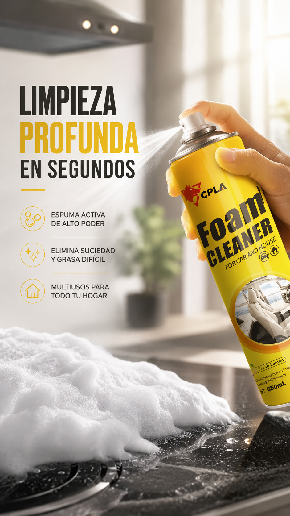 ESPUMA MULTIUSOS FOAM CLEANER 2X1 ENVIO GRATIS